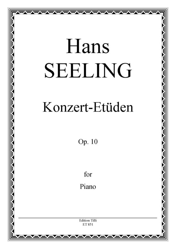 Konzert-Etüden [Concert Studies] Op. 10 - Edition Tilli